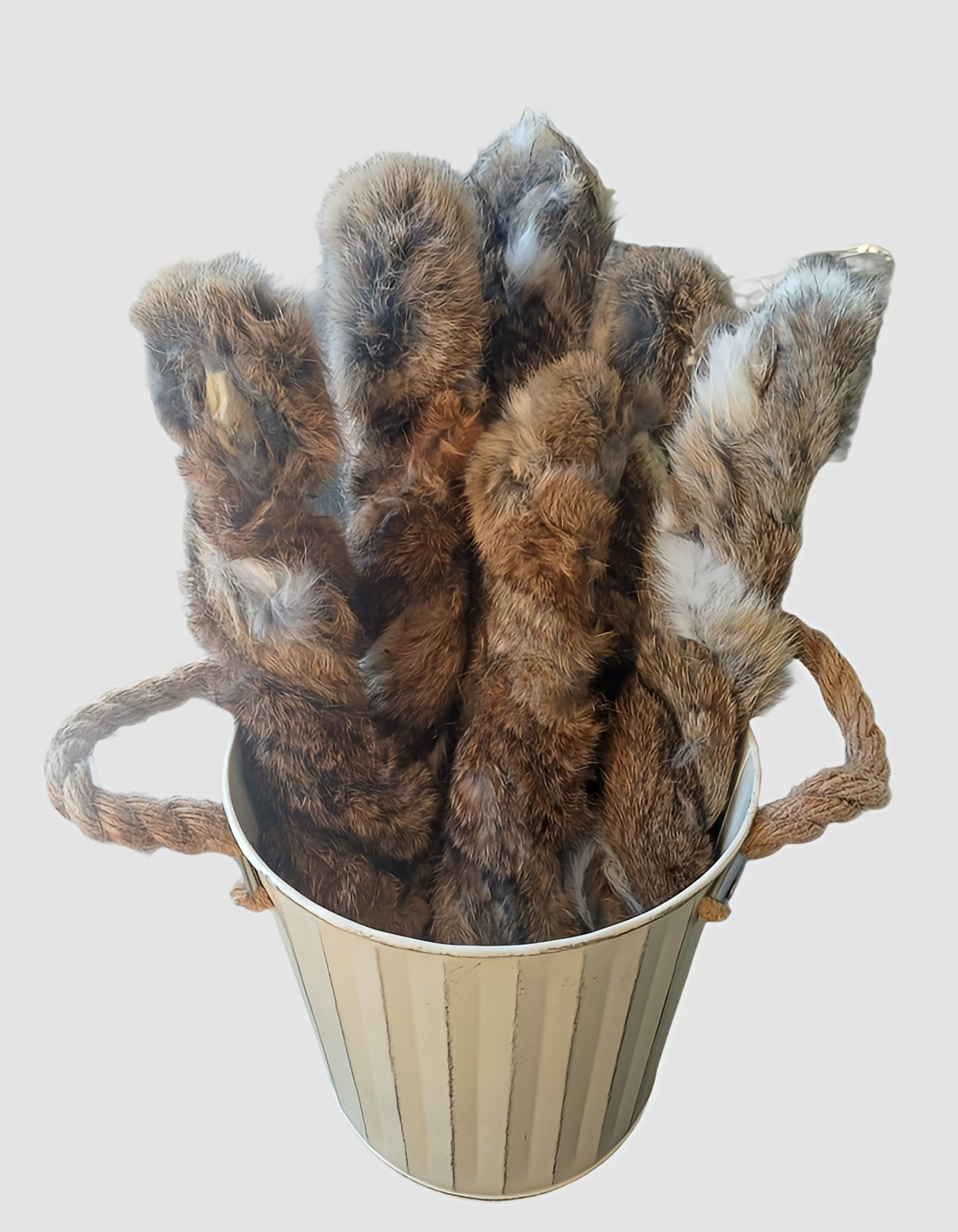 Rabbit Skin Twists with Fur